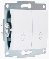 Переключатель без рамки Lezard Karina 2-кл. проходной белый  картинка